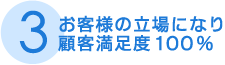 3�@���q�l�̗���ɂȂ�ڋq�����x100%